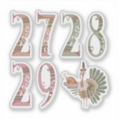 27 28 29 七面鳥 | 慈しみ分かち合う シール (正面)