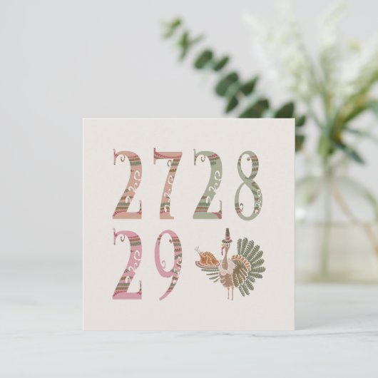 27 28 29 Turkey | Community Sharing of Blessings カード (スタンド正面)