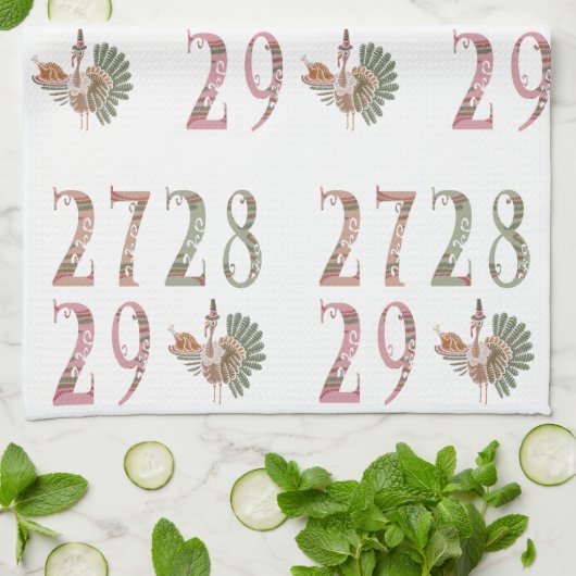 27 28 29 Turkey | Community Sharing of Blessings キッチンタオル (折り畳み)