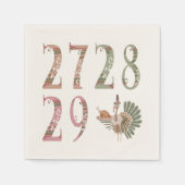 27 28 29 Turkey | Community Sharing of Blessings スタンダードカクテルナプキン (正面)