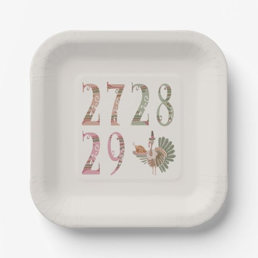 27 28 29 Turkey | Community Sharing of Blessings ペーパープレート (正面)