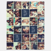 27-Photoコラージュカスタム文字フリースブランケット(L) フリースブランケット (正面)