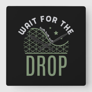 27.Roller coaster Wait For The Drop スクエア壁時計