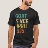 27Th Birthday 27 Years Old GOAT Since April 1995 Tシャツ (正面)