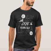 27th Birthday Square Root Math 27 Years Old Bday Tシャツ (正面)