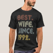 27th Wedding Anniversary  Best Wife Since 1992 Tシャツ (正面)