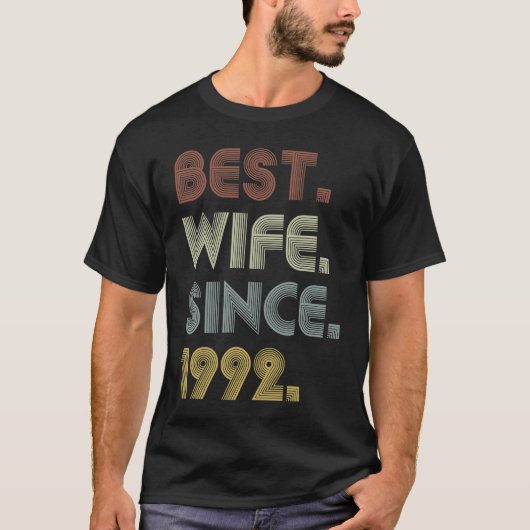 27th Wedding Anniversary  Best Wife Since 1992 Tシャツ (正面)