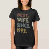 27th Wedding Anniversary  Best Wife Since 1992 Tシャツ (正面)