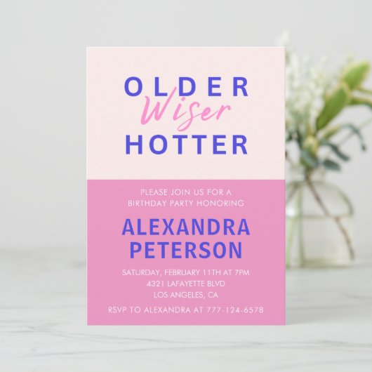 28おもしろい歳の誕生日招待状オールドウィザー 招待状 (スタンド正面)