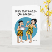 28おもしろい誕生日 カード (黄色い花)