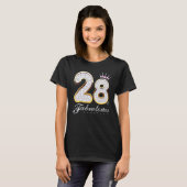 28と素晴らしい28歳28誕生日ダイヤモンドC Tシャツ (正面フル)