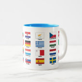 28のEU国の国旗 ツートーンマグカップ (正面右)