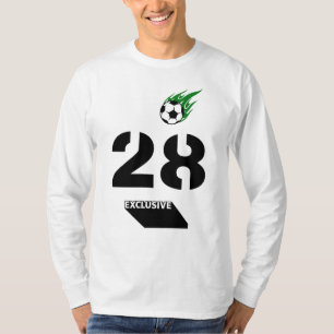 28アメリカンフットボールのサッカーファン選手スポーツ Tシャツ