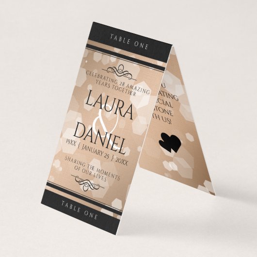 28エレガントthリネン結婚ズ記念お祝い (裏面)