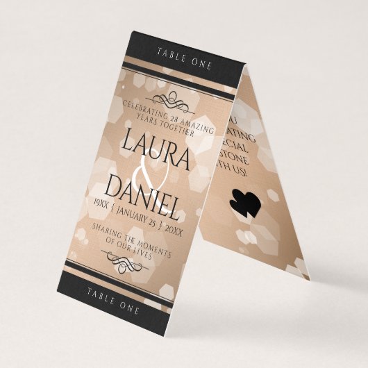 28エレガントthリネン結婚ズ記念お祝い (正面)