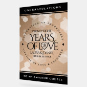 28エレガントthリネン結婚ズ記念お祝い アクリルサイン (傾斜)