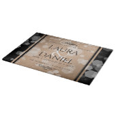 28エレガントthリネン結婚ズ記念お祝い カッティングボード (角)