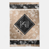 28エレガントthリネン結婚ズ記念お祝い キッチンタオル (縦)