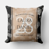 28エレガントthリネン結婚ズ記念お祝い クッション (正面)