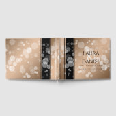 28エレガントthリネン結婚ズ記念お祝い ゲストブック (全面)