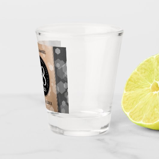 28エレガントthリネン結婚ズ記念お祝い ショットグラス (右)