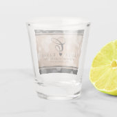 28エレガントthリネン結婚ズ記念お祝い ショットグラス (裏面)