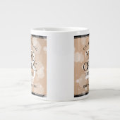 28エレガントthリネン結婚ズ記念お祝い ジャンボコーヒーマグカップ (正面)