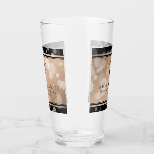 28エレガントthリネン結婚ズ記念お祝い タンブラーグラス (右)
