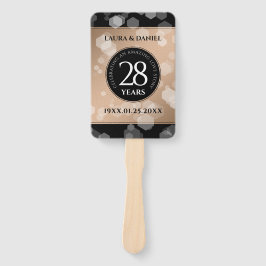 28エレガントthリネン結婚ズ記念お祝い ハンドファン