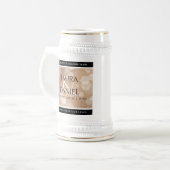 28エレガントthリネン結婚ズ記念お祝い ビールジョッキ (正面左)