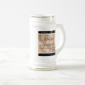 28エレガントthリネン結婚ズ記念お祝い ビールジョッキ (正面右)