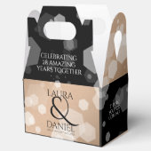 28エレガントthリネン結婚ズ記念お祝い フェイバーボックス (オープン)