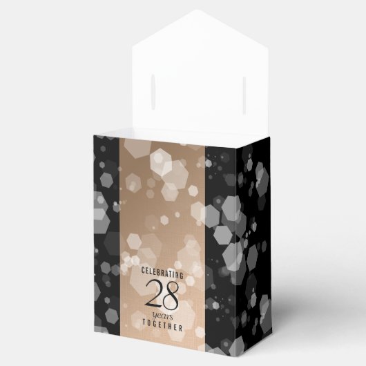 28エレガントthリネン結婚ズ記念お祝い フェイバーボックス (オープン)