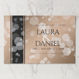 28エレガントthリネン結婚ズ記念お祝い ペーパーパッド