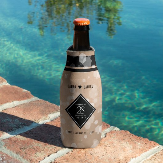 28エレガントthリネン結婚ズ記念お祝い ボトルクーラー (インサイチュ プール)