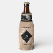 28エレガントthリネン結婚ズ記念お祝い ボトルクーラー (ボトル正面)