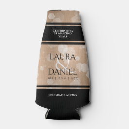 28エレガントthリネン結婚ズ記念お祝い ボトルクーラー