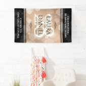 28エレガントthリネン結婚ズ記念お祝い 横断幕 (インサイチュ)