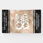 28エレガントthリネン結婚ズ記念お祝い 横断幕 (横)