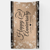 28エレガントthリネン結婚ズ記念お祝い 横断幕 (縦)