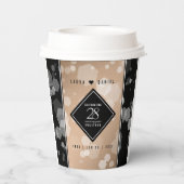 28エレガントthリネン結婚ズ記念お祝い 紙コップ (裏面)