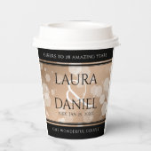 28エレガントthリネン結婚ズ記念お祝い 紙コップ (裏面)