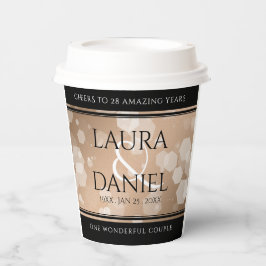 28エレガントthリネン結婚ズ記念お祝い 紙コップ