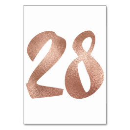 28テーブル番号白色メタリックピンクローズ金ゴールド テーブルナンバー