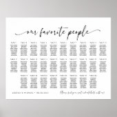 28テーブル私たちお気に入りのの人の座席図プラン ポスター (正面)