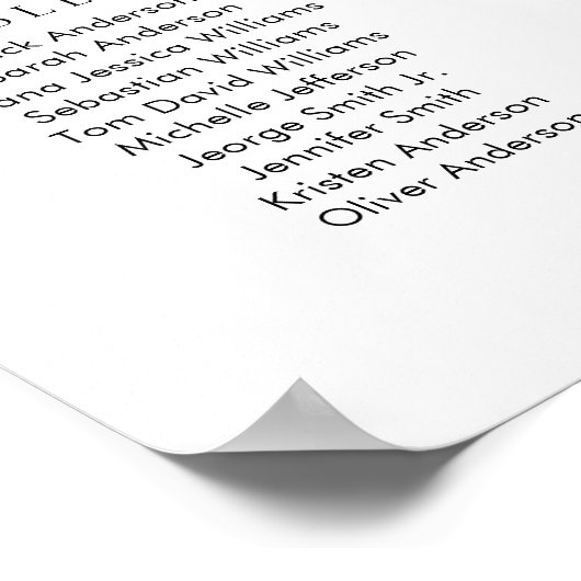 28テーブル私たちお気に入りのの人の座席表 ポスター (角)