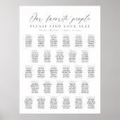 28テーブル私たちお気に入りのの人の座席表 ポスター (正面)
