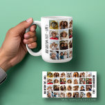 28フォトコラージグリッド – スクリプト文字-白黒 コーヒーマグカップ<br><div class="desc">28枚のSQUARE写真を使用して個人の写真コラージュを作成する。このクリーンモダンレイアウトには、ファミリ名または名前を追加するための2つの文字ブロックがセリフフォントに含まれている。2行目の文字を使用して、日付、名前、その他の情報を追加できる。領域の背景色を変更でカスタマイズきる。***この写真最高のレイアウトの結果は数々の、アップロードする前に写真を四角に切り取る。または被写体を中心に写真を使用する。***</div>