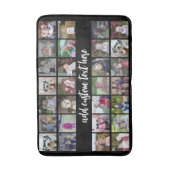 28フォトコラージグリッド – スクリプト文字-白黒 バスマット (正面縦)