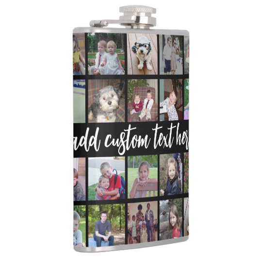 28フォトコラージグリッド – スクリプト文字-白黒 フラスク (右)